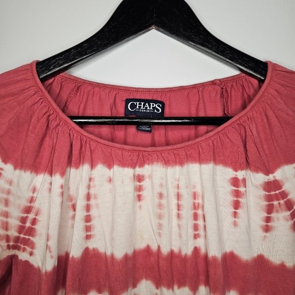 Chaps women's pink tie dye striped blouse - Picture 7 of 8